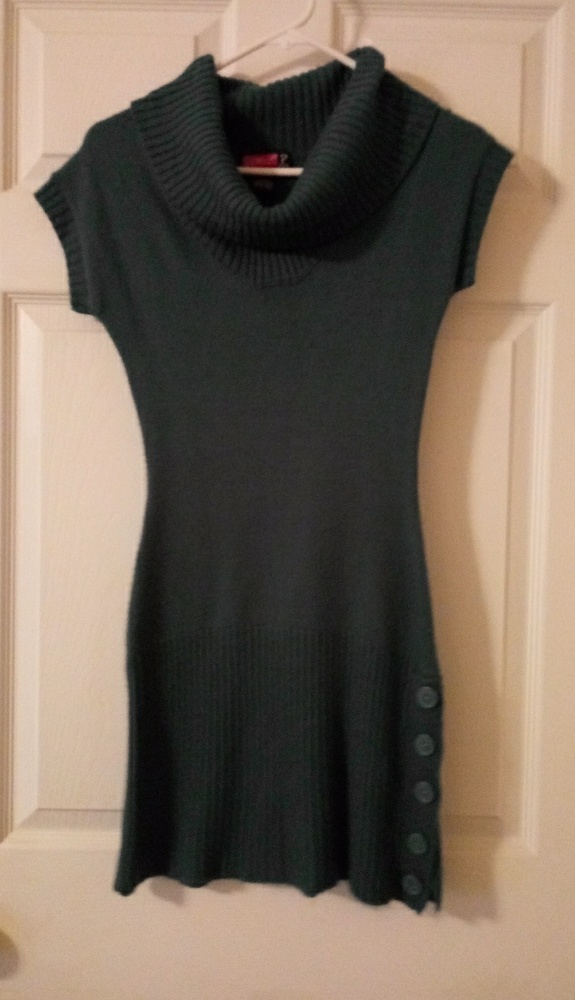 Teal sweater dress